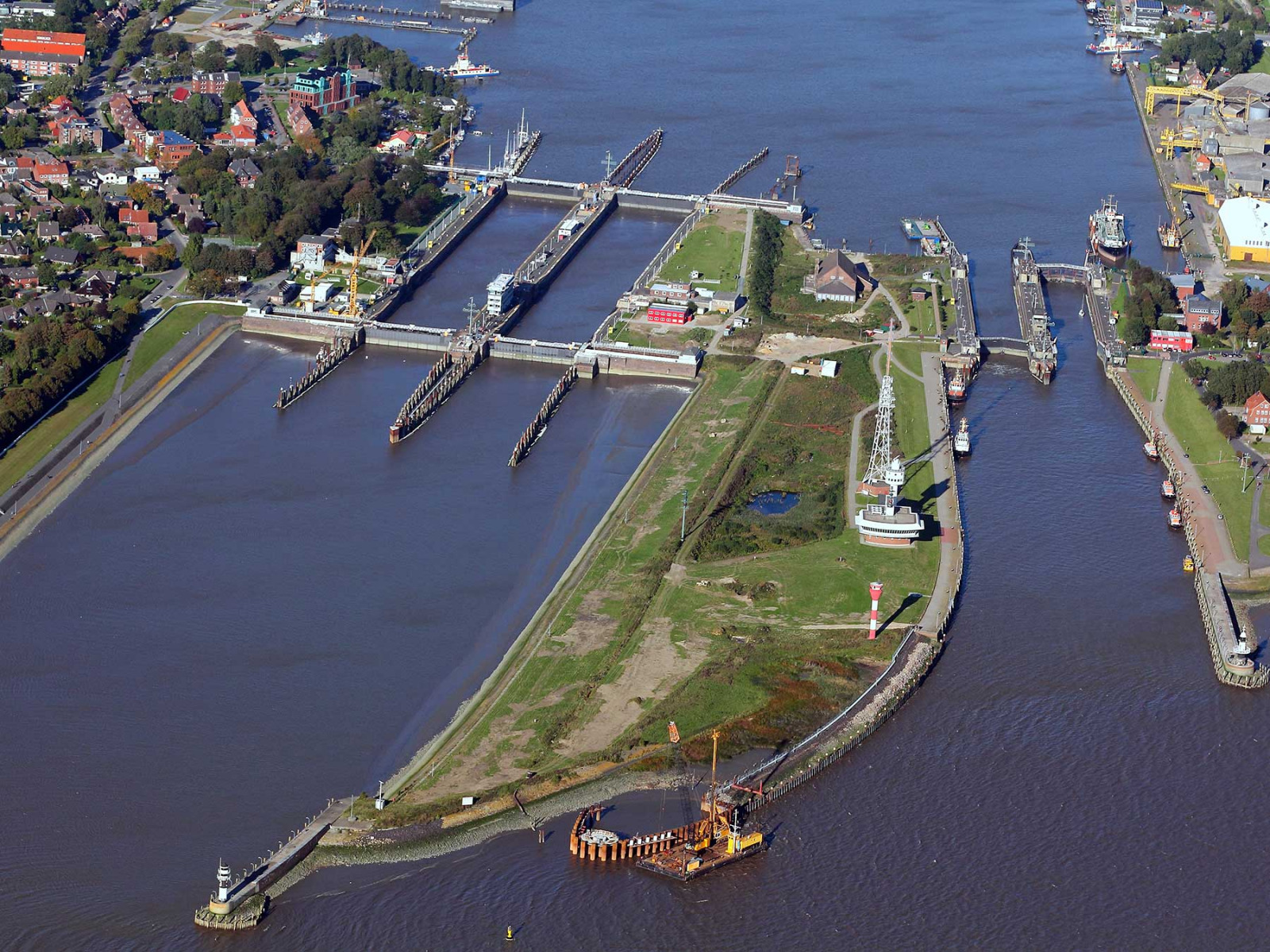 Brunsbüttel Schleusen Nord-Ostsee-Kanal