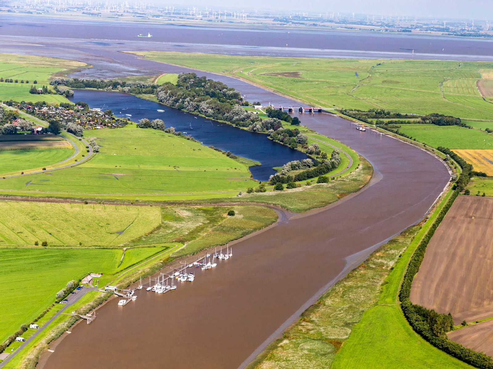Ostemündung Elbe bei Neuhaus