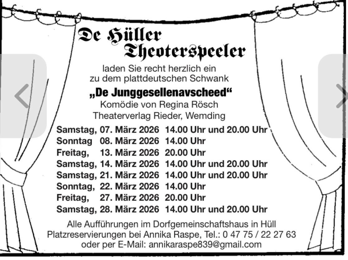 De Hüller Theoterspeeler 2026 De Hüller Theoterspeeler 2026